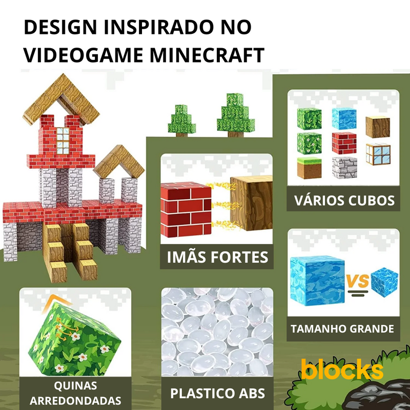 Casa Rústica Minecraft® (80 Blocos)