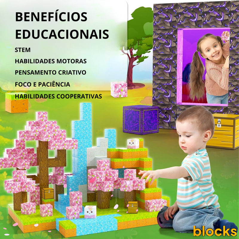 Flor de Cerejeira Minecraft® - 77 e 128 Peças