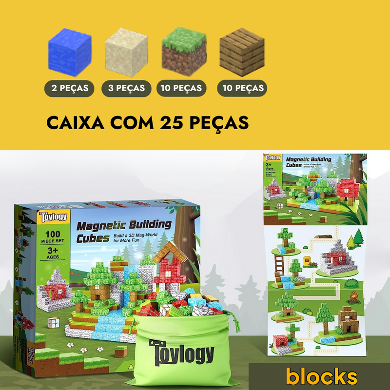 Blocos de Construção (Coleção 01) - 25/50/75 peças