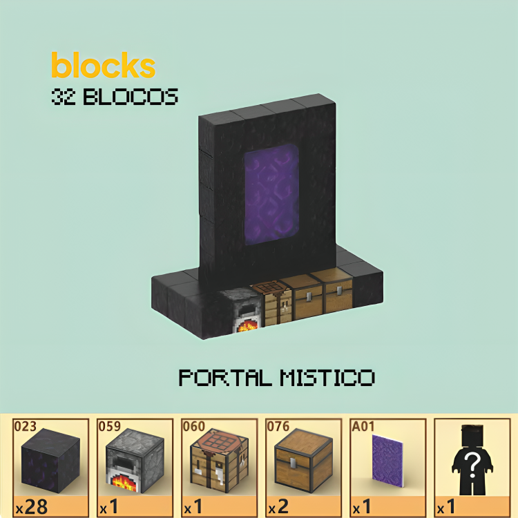 Portal Místico Minecraft® (32 Blocos)