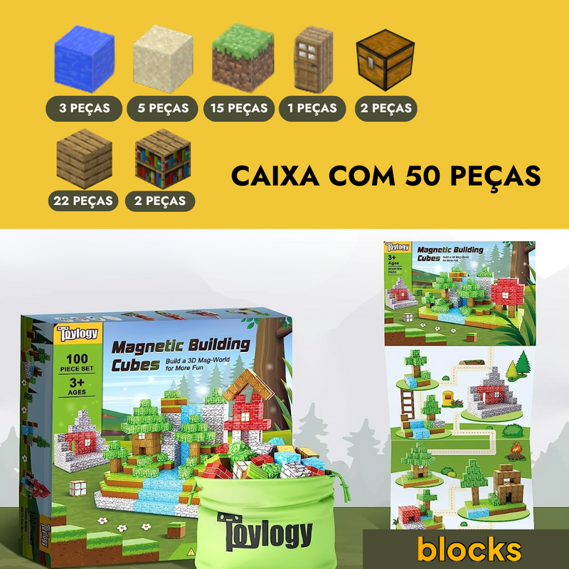 Blocos de Construção (Coleção 01) - 25/50/75 peças