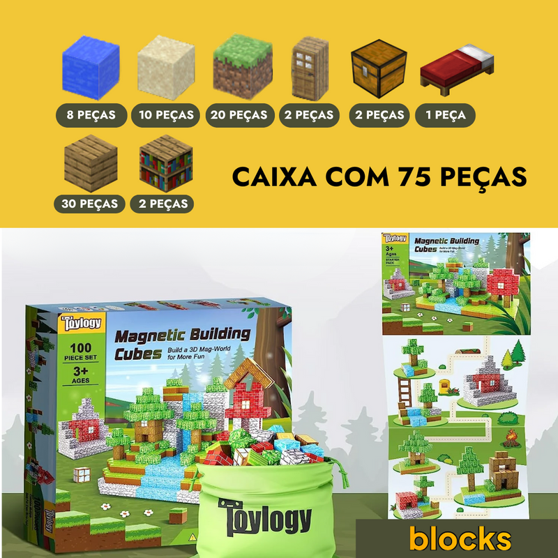 Blocos de Construção (Coleção 01) - 25/50/75 peças