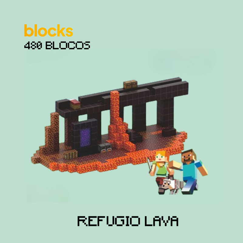 Refúgio Lava Minecraftt® (480 Blocos)