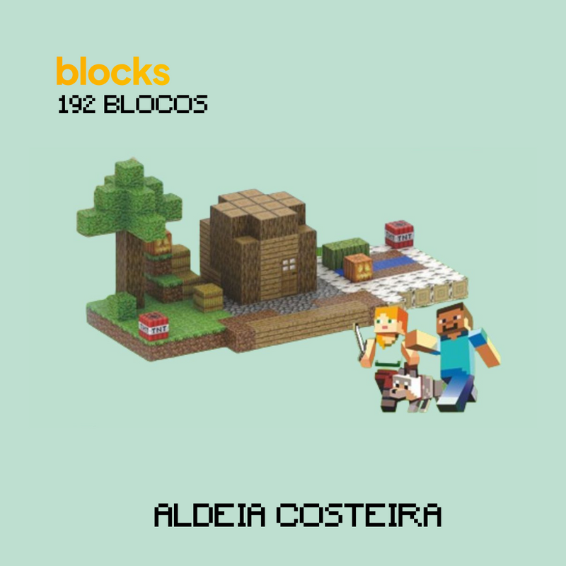 Aldeia Costeira Minecraft® (192 Blocos)