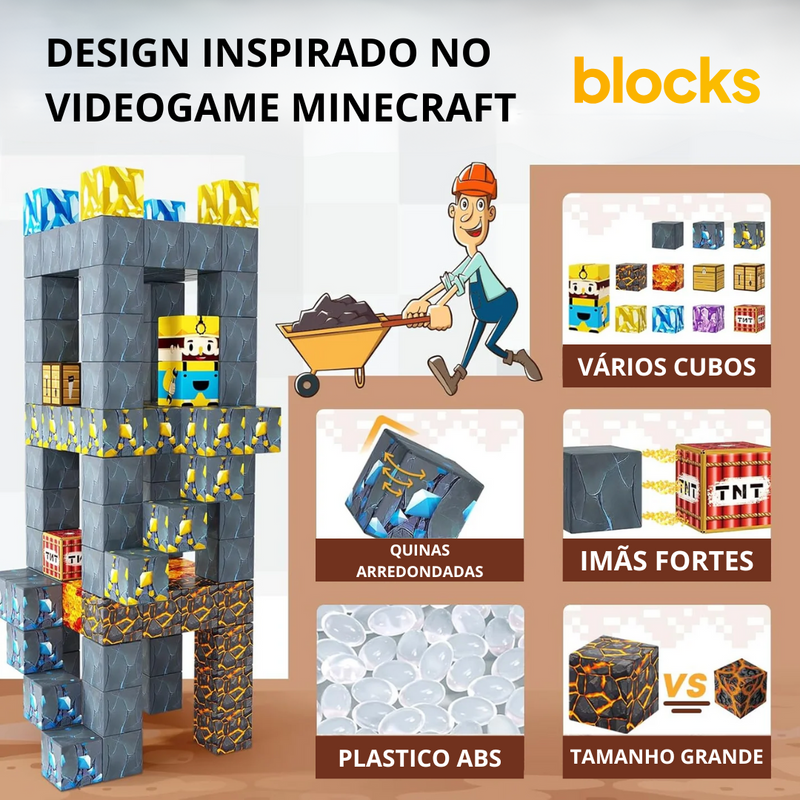 Blocos de Construção Minecraft (Edição Minas de Diamantes) - 53 / 62 / 91 Blocos