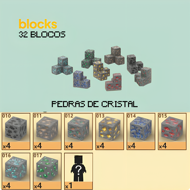 Blocos Magnéticos Minecraft® - Vários Modelos