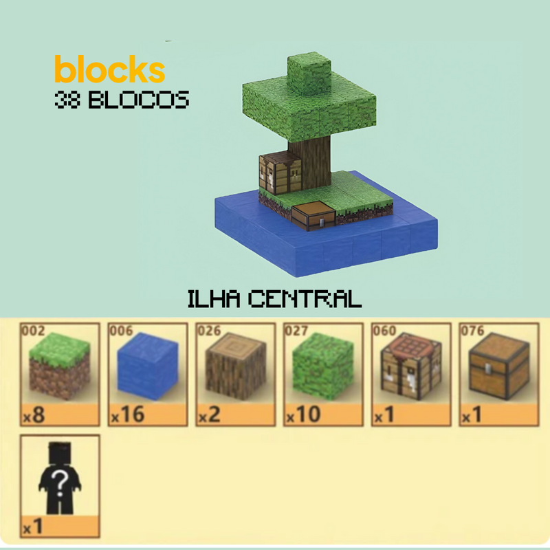 Ilha Central Minecraft® (38 Blocos)