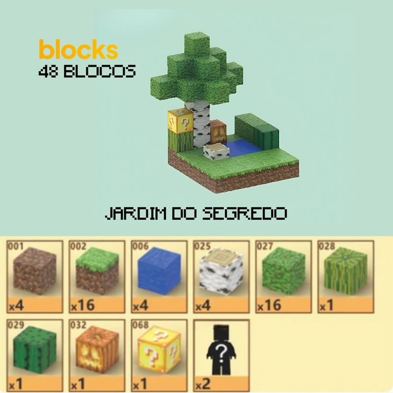 Jardim do Segredo Minecraft® (48 Blocos)