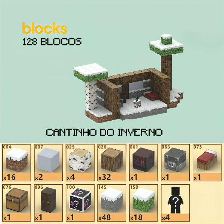 Blocos Magnéticos Minecraft® - Vários Modelos