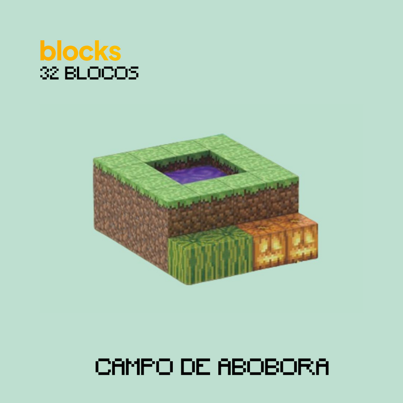 Campo de Abóbora Minecraft® (32 Blocos)