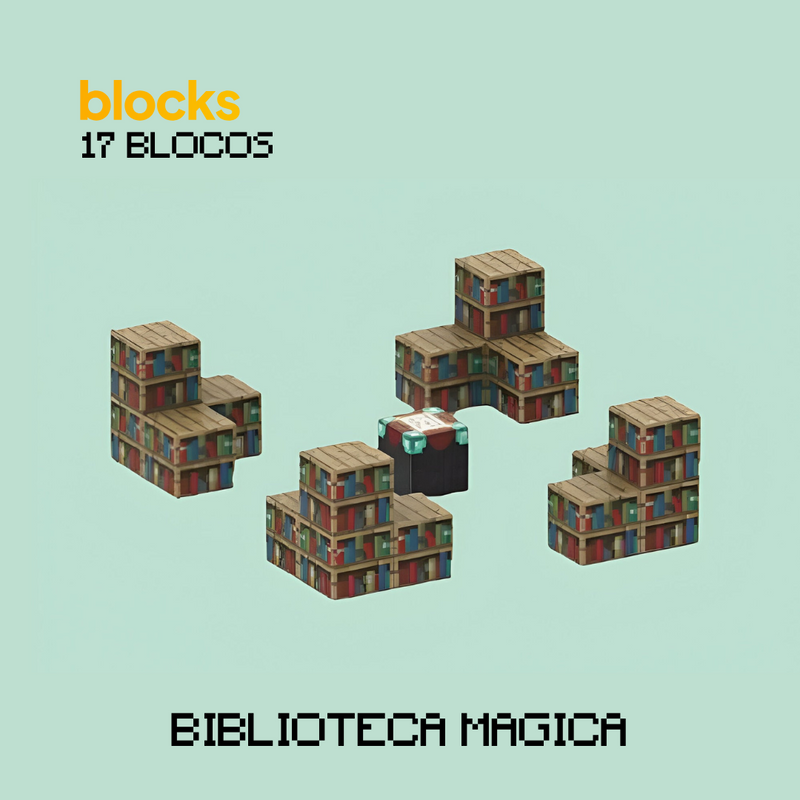 Biblioteca Mágica Minecraft® (17 Blocos)