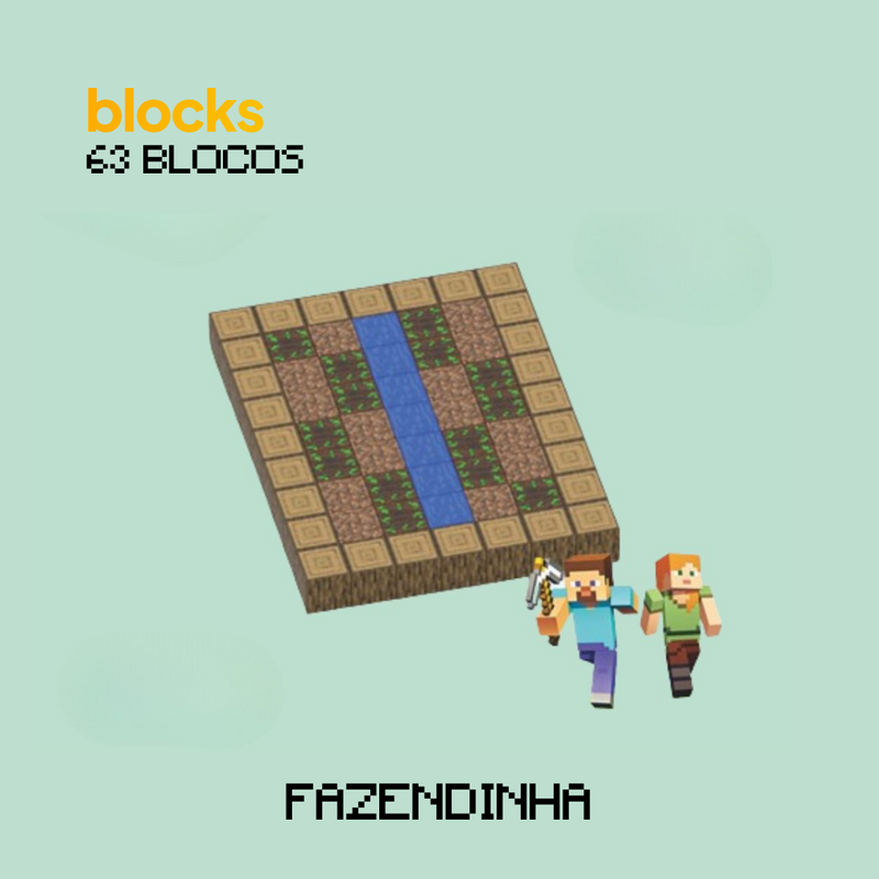 Fazendinha Minecraft® (63 Blocos)