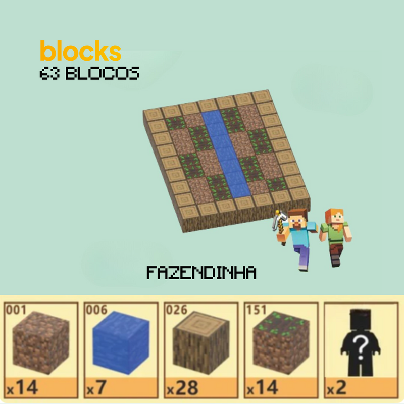 Blocos Magnéticos Minecraft - Vários Cenários