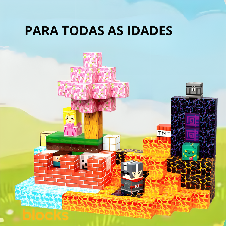 Portal do Nether Kit Completo Minecraft - 32 / 48 / 80 Peças