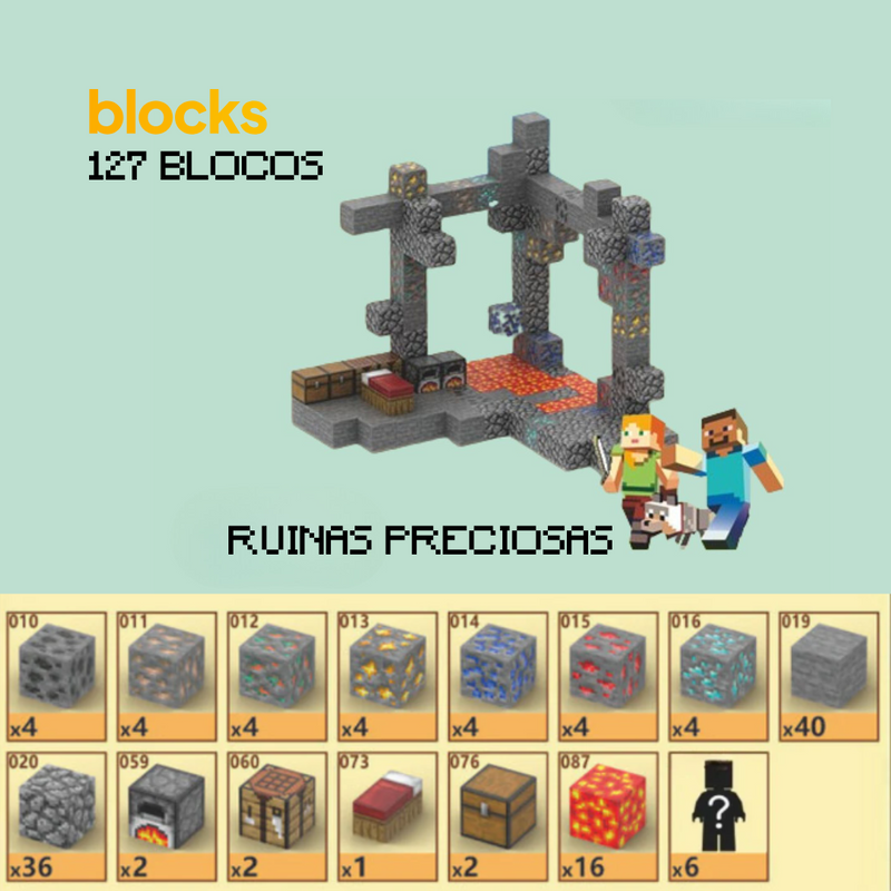 Ruinas Preciosas Minecraft® (127 Blocos)