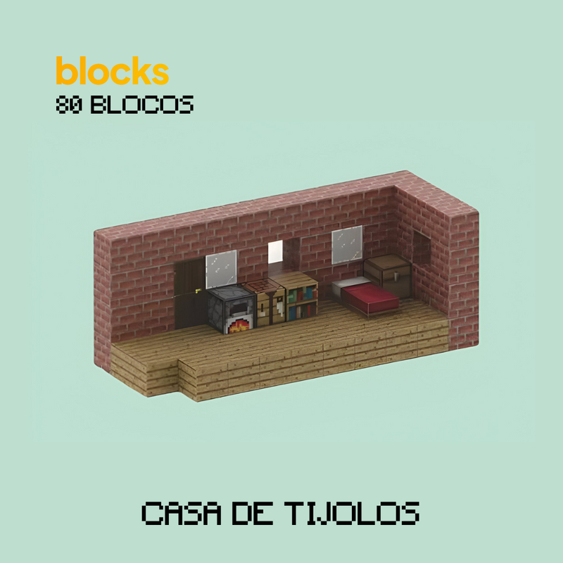 Casa de Tijolos Minecraft® (80 Blocos)