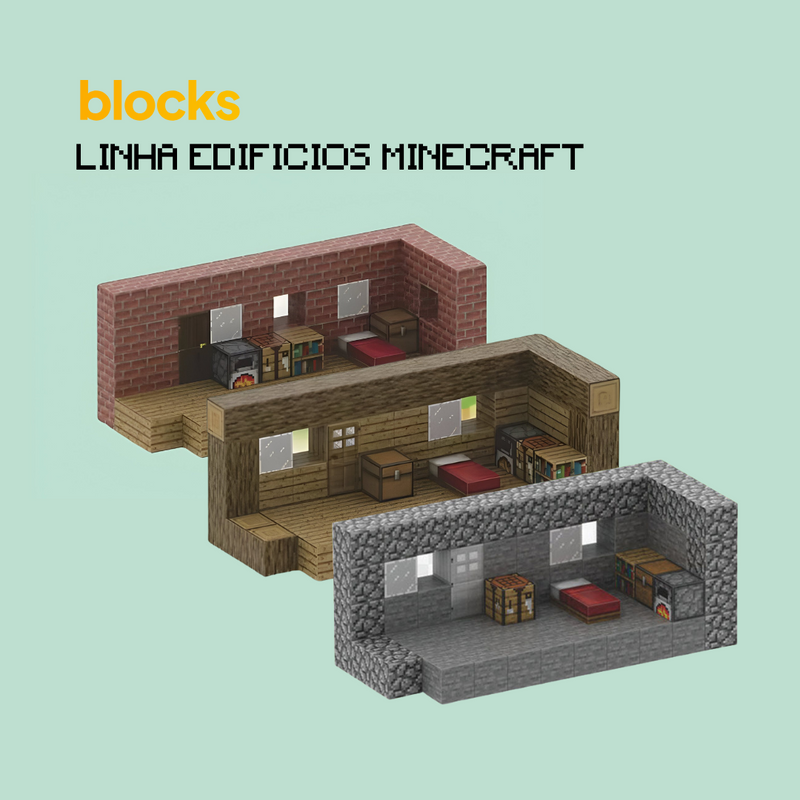 Blocos Magnéticos de Minecraft Edição Construções - 80 Blocos