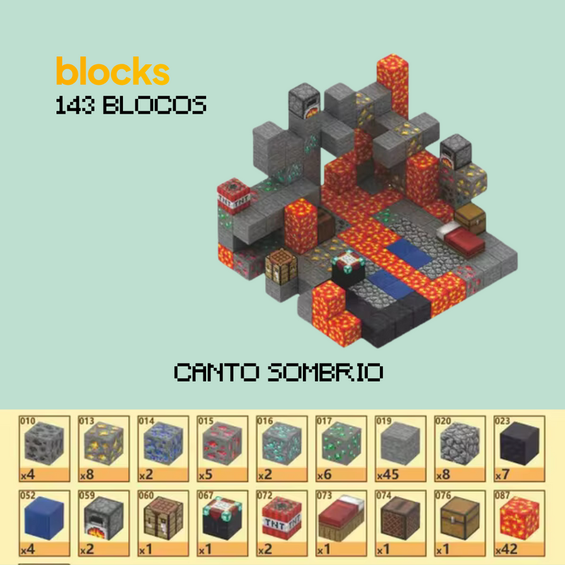 Blocos Magnéticos Minecraft - Vários Cenários